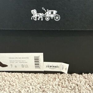 Coach Black Bootie Box with Signature Logo